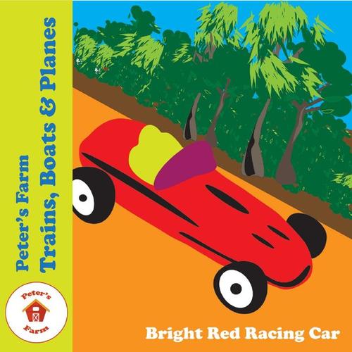 bright red racing car