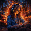 Warm Focus Steady Beats - Neuron Minds&Flamespad Nature Fire Sounds&Focusity